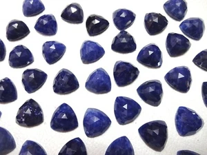 Paquete de 5 piezas de piedras preciosas sueltas de corte de billón de rosas de 10 mm - 20 mm de sodalita azul - Imagen 1 de 6
