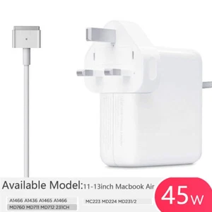 Cargador Mac Book Air 45W T-Tip adaptador de corriente para MacBook Air cargador A1435 A1436 - Imagen 1 de 9