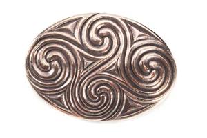 Broche Newgrange Fibel celta espiral de vida bronce símbolo joyería NUEVO - Imagen 1 de 1