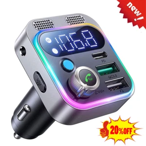 Bluetooth 5.3 FM Transmitter, KFZ Aux Bluetooth Auto Radio SALE Adapter - Bild 1 von 10