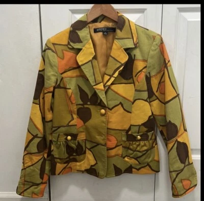 KASPER Naranja Verde Marrón Estilo Vintage Ropa Deportiva Talla 10 Foto 1 de 4