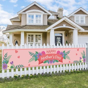 Large Happy Mother'S Day Banner Decorations 120X20 Inch Mothers Day Yard Sign Ho - Picture 1 of 7