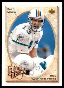Upper Deck NFL 1992 Dan Marino Football Heroes * Scegli 1 carta * Set completo - Foto 1 di 1