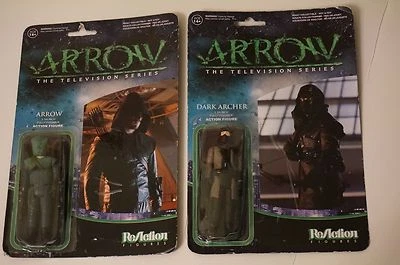 LOTE DE 2 Funko ReAction CW's Arrow - Green Arrow + Dark Archer DC Comics Foto 1 de 4