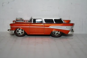 1957 CHEVY NOMAD STATION WAGON DIECAST-1/64-GOOD-BROWN-2010 CASTLINE - Picture 1 of 6