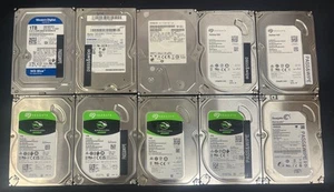 Job Lot 10 x Various Make & Model 1TB Sata 3.5" Hard Drives WD Seagate - Afbeelding 1 van 1