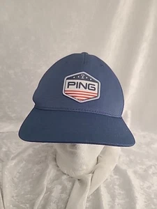 Ping 110 Golf Hat Flexfit Tech Adjustable Snap Blue Cap USA OSFM - Picture 1 of 13