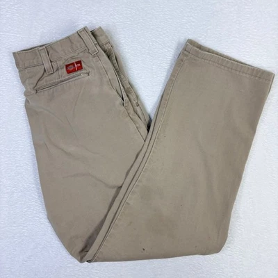 Pantalones de trabajo Dickies FR caqui resistentes al fuego para hombre 34x32 USADOS algodón mezcla de nailon Foto 1 de 4