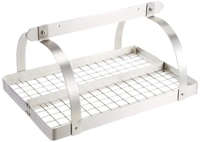 Rectangular Hanging Pot Rack with Grid & 24 Hooks - Image 1 of 3