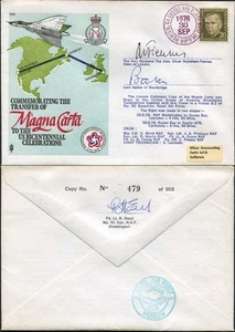 C44c Transfer der Magna Carta signiert Wykeham-Fiennes und Lord Barber (A) - Bild 1 von 1