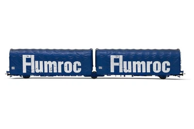 JOUEF HJ6238 SNCF wagon bâché 3 essieux Lails bleu Flumroc épIV NEUF BOITE - Photo 1/3