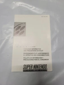Safety Precautions SNES Super Nintendo SNS-USA/CAN - Picture 1 of 2