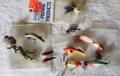 Lote de iscas de pesca vintage para insetos voadores de borracha iscas giratórias lote de iscas para vara de mosca - Imagem 1 de 2