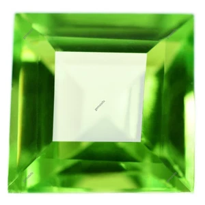 8 Ct Natural Rare Green Peridot Square Cut A+ Quality Certified Loose Gemstones - Picture 1 of 5