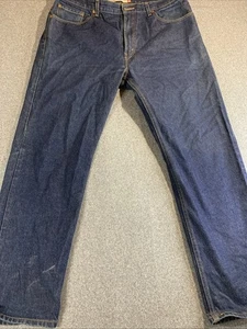 Levi's 505 Jeans Men's W38xL32 Blue Denim Dark Wash Regular Fit Straight Leg Y2K - Picture 1 of 10