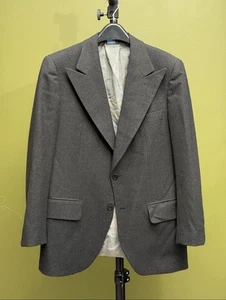 SSSSSSSSS Black Single Breasted Jacket  Blazer 40 Wide Peak Lapel Made In Italy - Picture 1 of 1