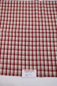 Remanente de tela Brunschwig & Fils 23"x25" "Provence Check" Color: Burdeos - Imagen 1 de 5