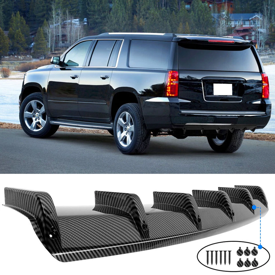 Difusor de parachoques trasero negro brillante para Chevrolet Suburban Foto 1 de 4