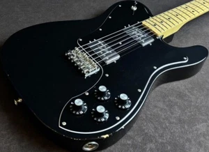 USED Fender Made in Japan Hybrid Telecaster Deluxe BLK Free Shipping - Picture 1 of 9