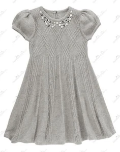 NWT GYMBOREE OUTLET JOYFUL HOLIDAY GEM COLLAR CABLE KNIT SWEATER DRESS SZ 6 - Picture 1 of 1