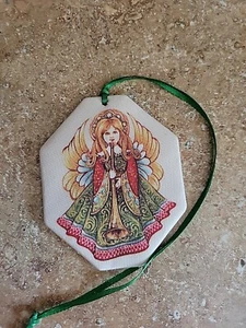 Christmas Vintage Cloth Printed Angle Ornament By AVON - Picture 1 of 3