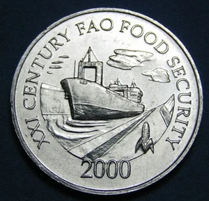 Lot of 5 Coins Panama Canal 1 Centesimo Coin FAO 2000, Lustrous BU, Combined S/H - Picture 1 of 2
