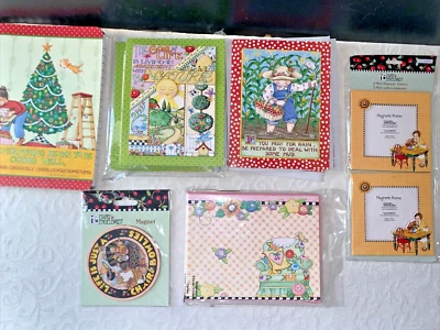 VTG Lot of Mary Engelbreit 8 Note Cards & Env, 6- 3D cards,  Journal, 3  magnets - Image 1 of 4