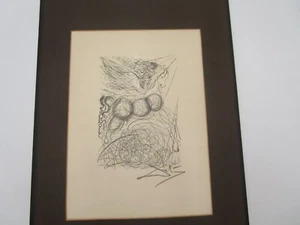 Impresión firmada por Salvador Dalí "Le Cheval" edición limitada 7/10 arte surrealista negro - Imagen 1 de 10