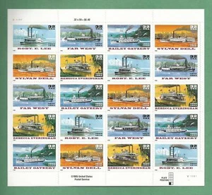 3091 - 3095   US  Riverboats   Never Hinged Sheet  issued year 1996 - Picture 1 of 2