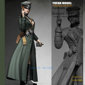 1/24 German WWII Female Soldier Officer Unpainted Model Kits YuFan Resin Figure - Bild 1 von 3