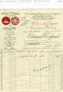 Dépt 56 - Lorient - Petite Entête Matériaux de Construction Briqueterie de1932 - Picture 1 of 1