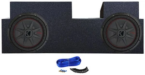 Dual 12" Kicker Subwoofers+Sub Box Enclosure Fits 2019- 2023 Jeep Gladiator - Picture 1 of 12
