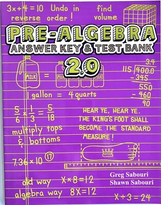 Teaching Textbooks Pre-Algebra 2.0 Answer Key & Test Bank  - Image 1 of 3