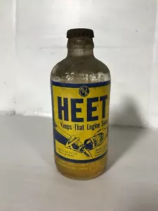 1940s 1950s VINTAGE RARE DEMERT & DOUGHERTY HEET FUEL ADDITIVE GLASS BOTTLE - Picture 1 of 3