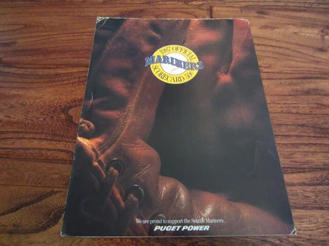 1987 Seattle Mariners Official Game Scorecard vs Angels NEW (Glove Cover) Cover