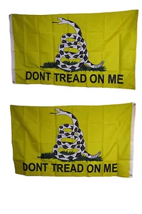 3x5 Gadsden Tread White Snake Heavy Duty Polyester Nylon 200D Double Sided Flag  - Picture 1 of 6