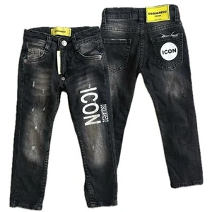 Dsquared2 Denim Kids Washed Black Skinny Jeans Size 92 Toddler 3T Icon Graphic - Picture 1 of 11