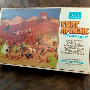 Vintage 1970er Sears Fort Apache Marx Spielset in Box #59841 - Bild 1 von 9