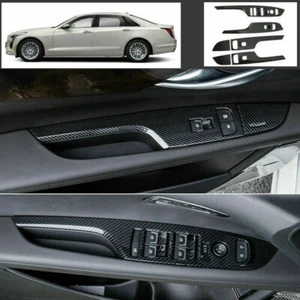 For Cadillac CT6 2016-2020 Carbon Fiber Look Window Lift Panel Switch Cover Trim - Imagen 1 de 6