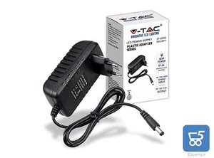 V-TAC Alimentatore 12V 30W 2,5A per Telecamere Strisce LED Modem 12V JACK 2.1 - Foto 1 di 4