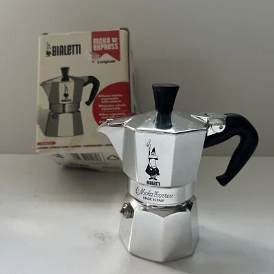 Bialetti Moka Express 1 Cup Aluminium Stovetop Coffee Maker Percolator Pot New — 第 1/4 张图片