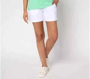 Pantalones Cortos Belle by Kim Gravel Slub Knit 5"-Blanco-XL-NUEVO-A688395 - Imagen 1 de 2