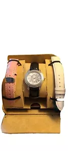 Joe Rodeo Women's Pink Beverly 1.35ct Diamond 3 Band Quartz Watch New battery - Picture 1 of 15