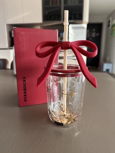 Taza Starbucks Arco Doble Capa Vidrio Paja Taza Regalo Día de San Valentín -caliente - Imagen 1 de 10