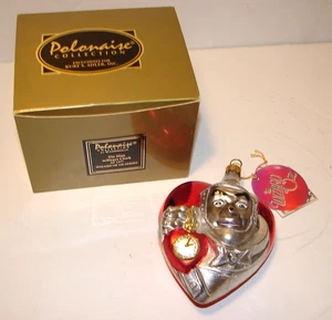 KURT ADLER Polonaise WIZARD OF OZ Glas Ornament BLECHMANN mit Herz Uhr AP1217 - Bild 1 von 6