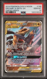 Pokémon Sun & Moon Unified Minds #146 Garchomp & Giratina GX 2019 PSA 10 - Imagen 1 de 2