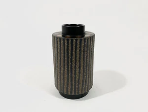 Upsala Ekeby Mari Simmulson Brown Striped 5060 Vase 20 cm - Picture 1 of 8