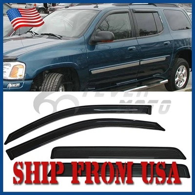 Fit 2002-2006 GMC Envoy XL XUV Window Visors Rain Guards Wind Deflectors Smoke Foto 1 de 4