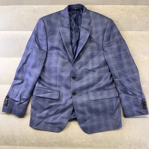 Ralph Lauren Blazer Herren M 42R Marine Wolle & Seide 2 Btn Fensterscheibe Karo EUC - Bild 1 von 8