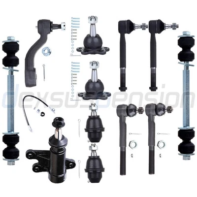 12x Fit For 1999-2000 Cadillac Escalade Front Ball Joints Tie Rod End Suspension - Image 1 of 4